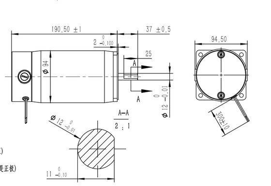 магнит 300W 500W постоянный почистил вращающий момент щеткой 24V 48V мотора DC высокий для газонокосилки